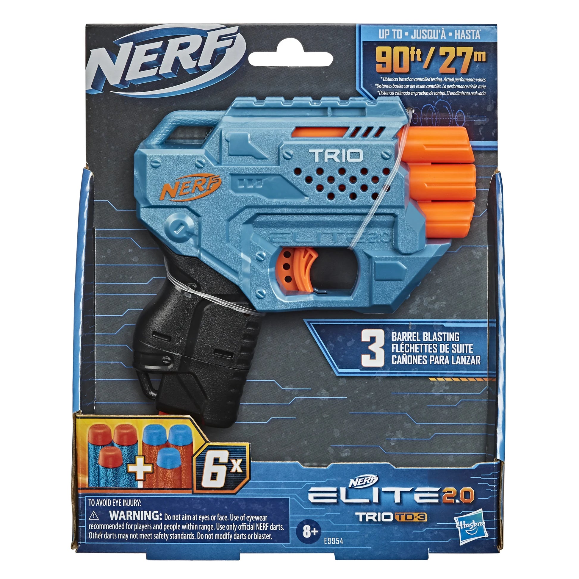 Pistola de Dardos Elite 2.0 Trio Td-3 - Nerf