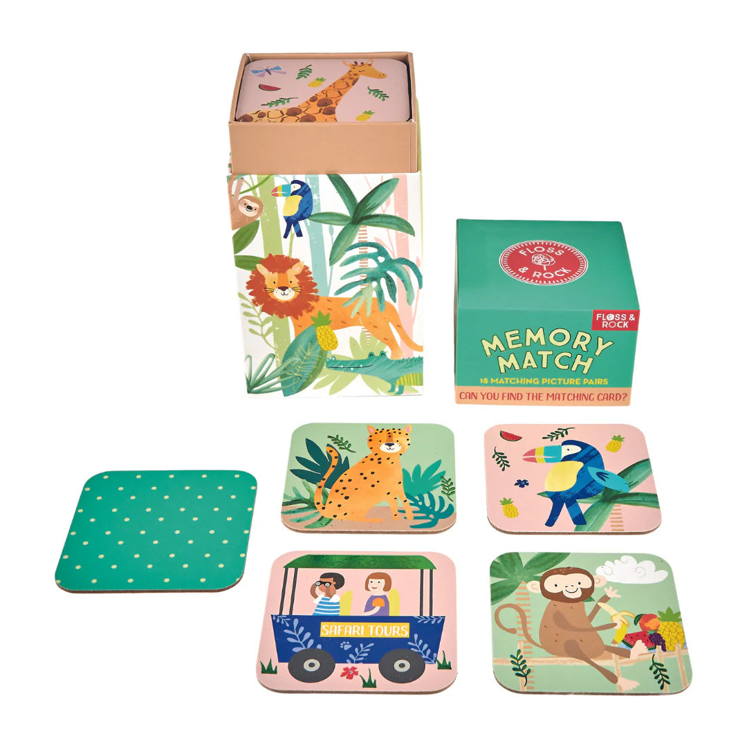 Juego de Memoria Tema Safari Memory Match - Floss and Rock