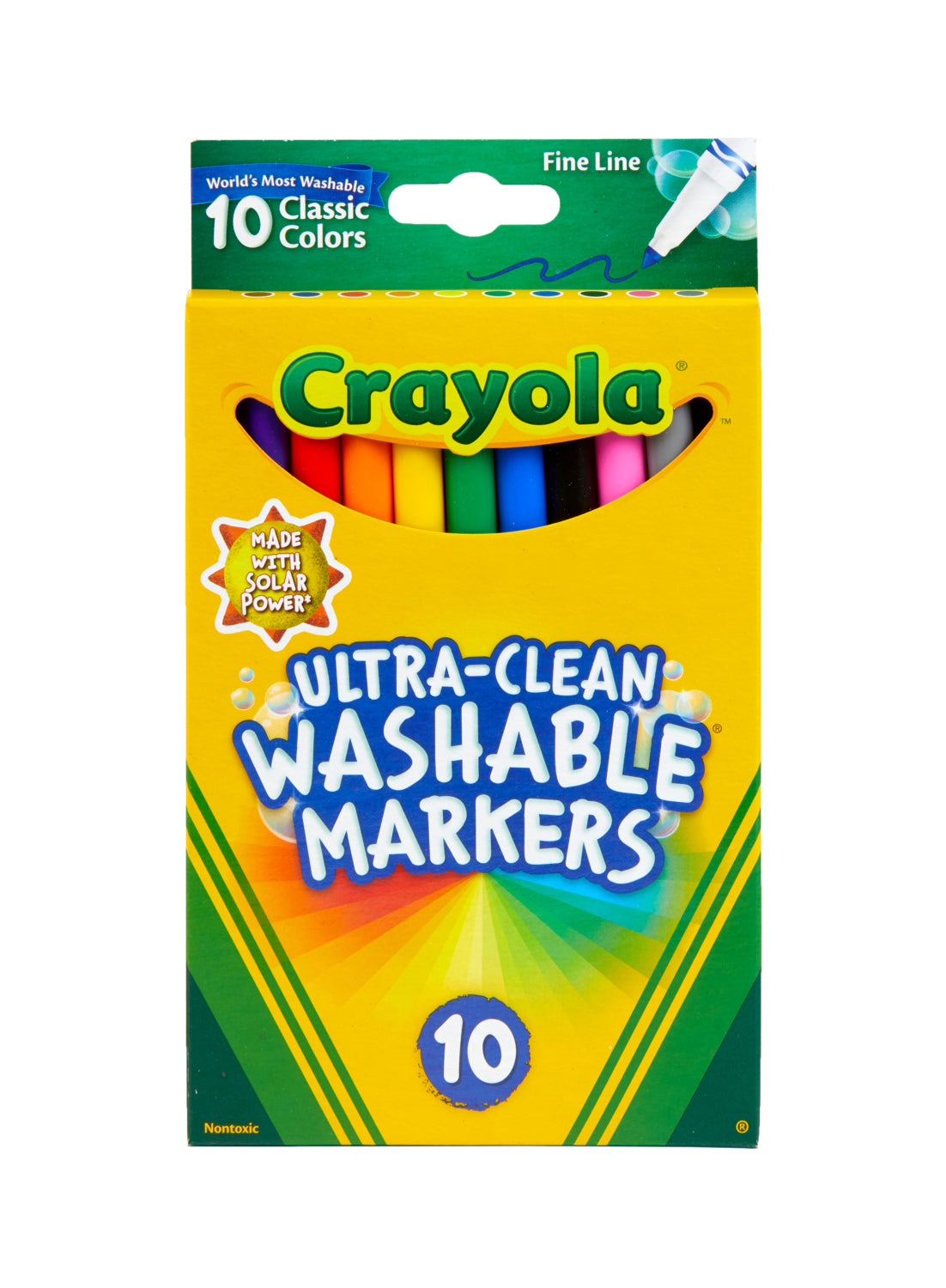 Marcadores Punta Delgada Lavables 10pzs - Crayola