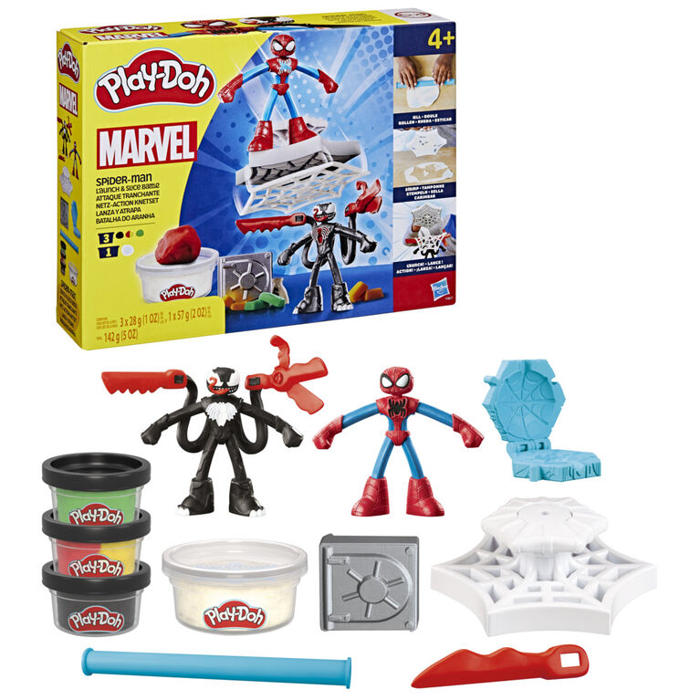 Plastilina Lanza Y Atrapa Spider Man- Playdoh