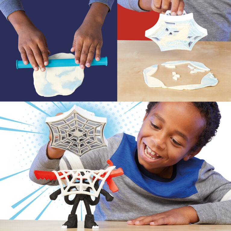 Plastilina Lanza Y Atrapa Spider Man- Playdoh