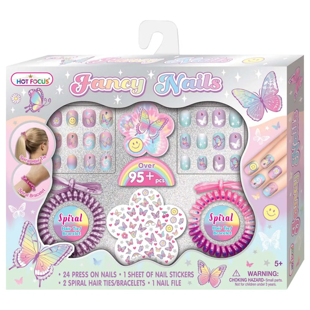 Uñas Postizas para Niña Fancy Nails - Hot Focus