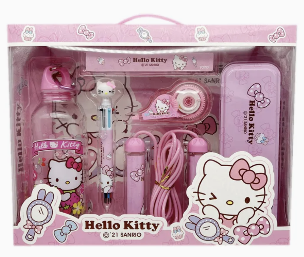 Set Escolar con Accesorios - Hello Kitty
