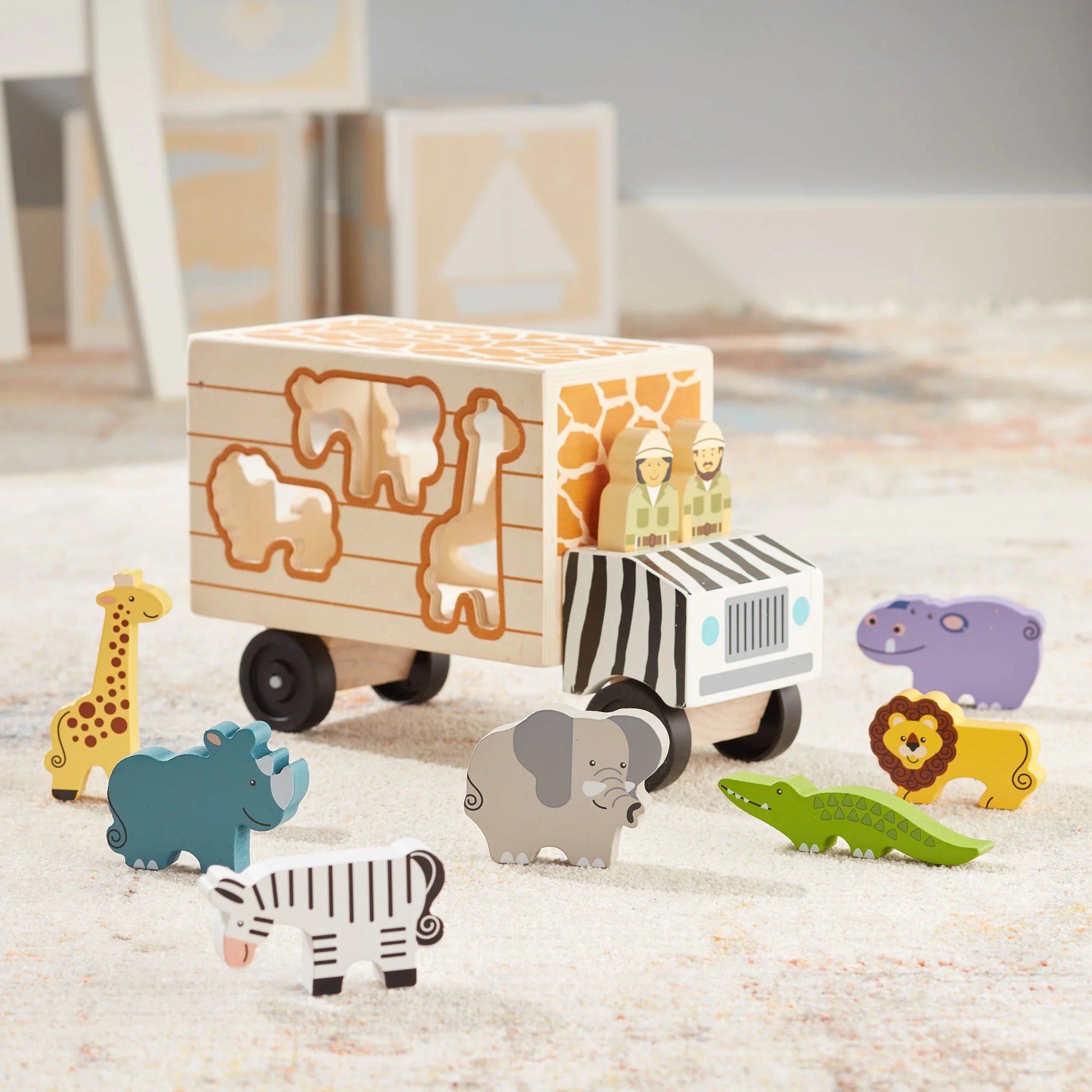 Camion De Madera Con Bloques Abc - Melissa and Doug